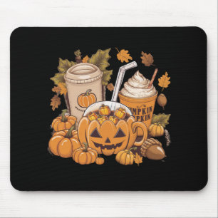 Fall Family Halloween Thanksgiving Cute Autumn Mouse Mat