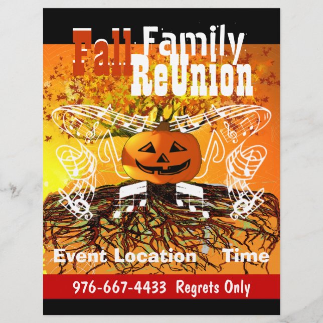 Fall  Family ReUnion Halloween Fall Event Flyer (Front)