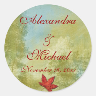 Fall Fantasy Classic Round Sticker