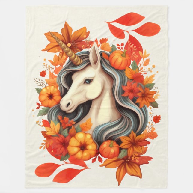 Fall Fantasy Fleece Blanket (Front)