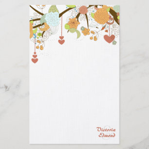 Fall Fantasy Floral Personalised Stationery