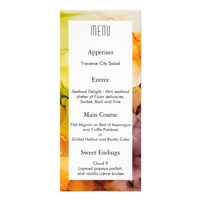 Fall Fantasy Ink Menu (Front)