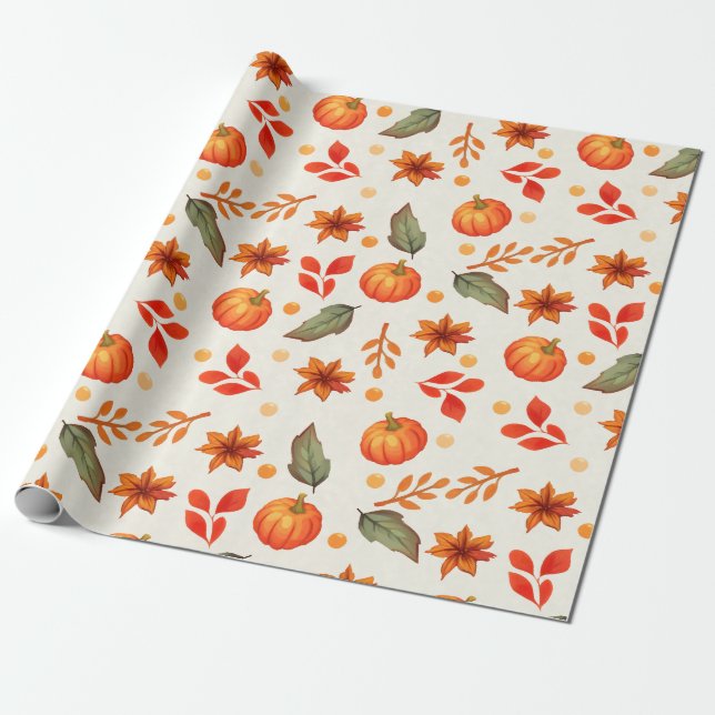 Fall Fantasy Wrapping Paper (Unrolled)