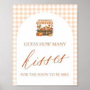 Fall Farmers Market Guess How Many Kisses Sign