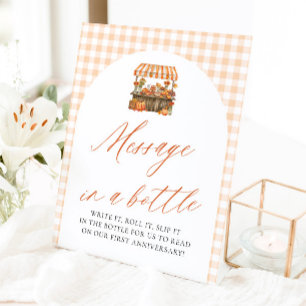Fall Farmers Market Message In A Bottle Sign