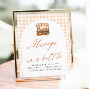 Fall Farmers Market Message In A Bottle Sign
