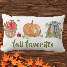 Fall Favourites Apples, Pumpkin, Sweater Lumbar Cushion