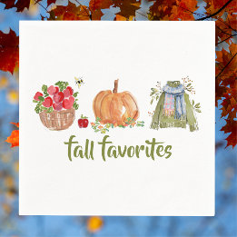 Fall Favourites Apples, Pumpkin, Sweater Napkin