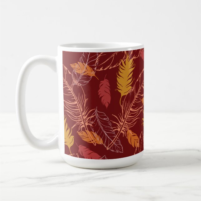 Fall Feathers Coffee Mug (Left)