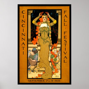 Fall Festival, 1903. Vintage Advertising Poster