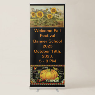 Fall Festival Banner, Customisable Fall Banner