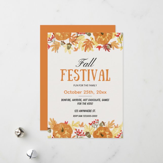 Fall Festival  Holiday Card (Front/Back In Situ)