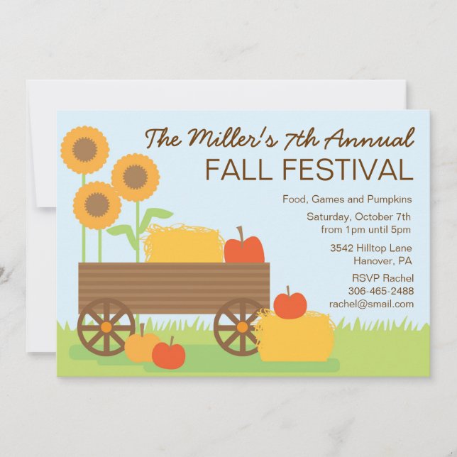 Fall Festival Party Invitation (Front)