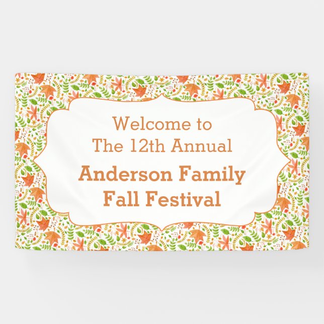 Fall Festival Sign, neutral halloween sign/banner Banner (Horizontal)