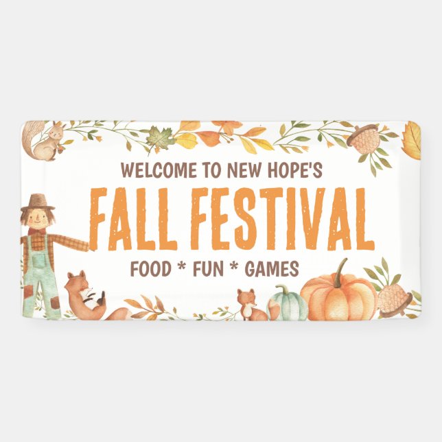 Fall Festival Welcome Sign (Horizontal)
