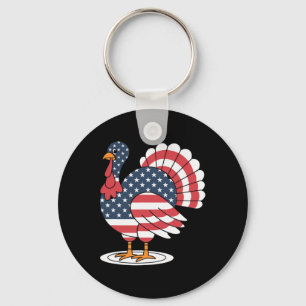 Fall Festive Camo Perfect Turkey Day Tee For Patri Key Ring