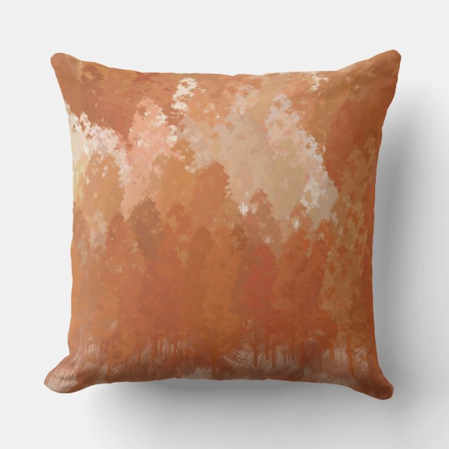 FALL FIR TREES water colour wash Throw Cushion (Front)