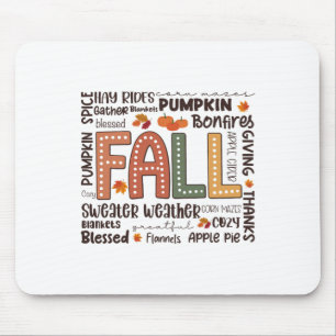 Fall Flannels Pumpkin Season Fall Vibes Autumn Tha Mouse Mat
