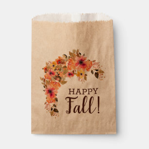 Fall Floral Autumn Swag Party Favour Bags