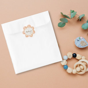 Fall Floral Baby Shower Thank You Classic Round Sticker