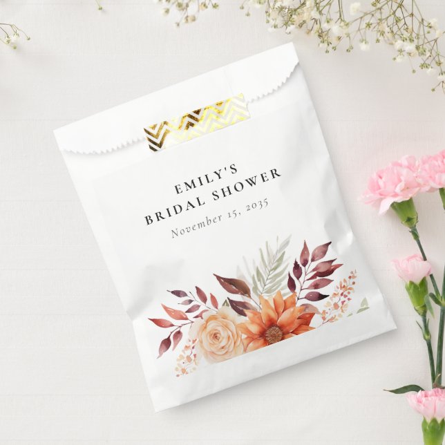 Fall Floral Boho Bridal Shower Favour Bags (Sealed)