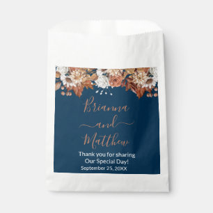 Fall Floral Bouquet Favour Bag