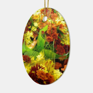 Fall Floral Bouquets Ceramic Tree Decoration