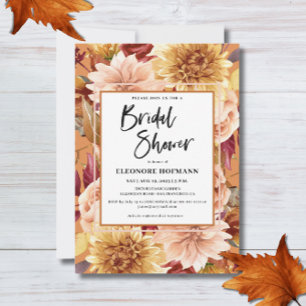 Fall Floral Bridal Shower Invitation