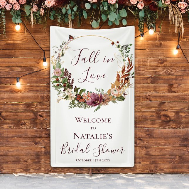Fall Floral Bridal Shower Welcome  Banner (Creator Uploaded)