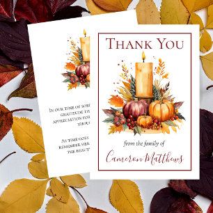 Fall Floral   Candle Floral Bereavement Thank You