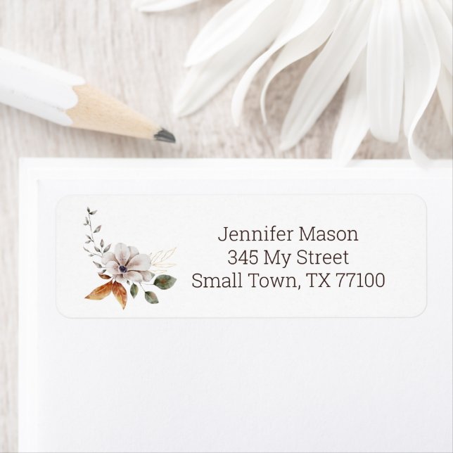 Fall Floral Cottage Magnolia Thanksgiving Address (Insitu)