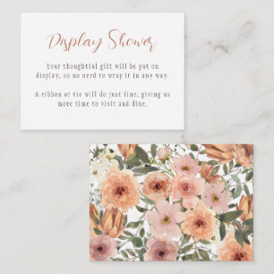Fall Floral Display Shower Enclosure Card
