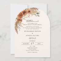 Fall Floral Elegant Nikkah Arabic Islamic Wedding