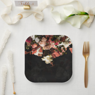 "Fall Floral Fantasy" Paper Plate