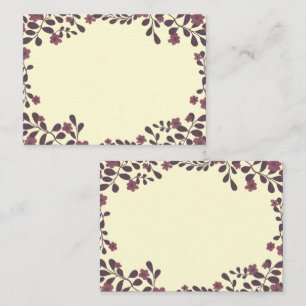 Fall Floral Frame Sweet Boho Flowers Custom Place Card