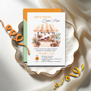 Fall Floral 'Off the Market' Bridal Shower Invitation