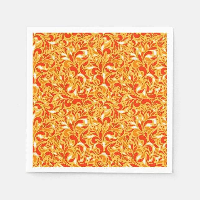 Fall floral paisley  napkin (Front)