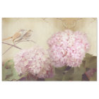 Fall Floral Pink Hydrangea Flowers Birds Decoupage