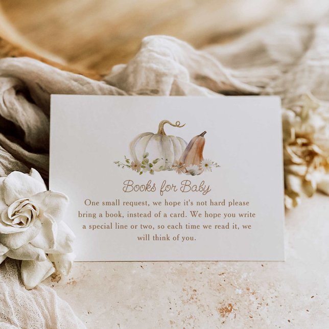 Fall Floral Pumpkin Books for Baby Enclosure Card (Creator Uploaded)