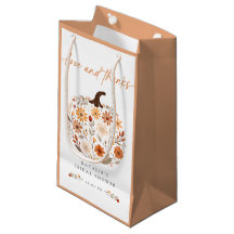 Fall Floral Pumpkin Bridal Shower Favour