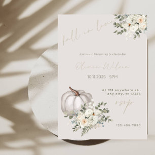 Fall Floral Pumpkin Bride-to-Be Party Invitation