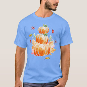 Fall Floral Pumpkins 1 T-Shirt
