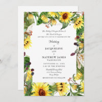 Fall Floral Sunflower Wedding