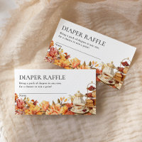 Fall Floral Tea Party Baby Shower Diaper Raffle