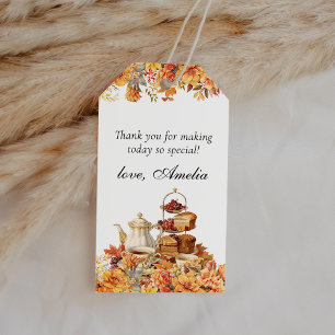Fall Floral Tea Party Thank You Favour Gift Tags