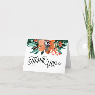 Fall Floral Thank You Card