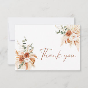 Fall Floral Thank You Card   Wedding Thank You