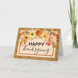 Fall Floral Thanksgiving Greeting Card