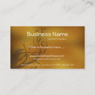 Fall Floral Vines/Leaves Business Card
