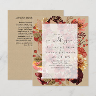 Fall Floral Wedding - Burgundy Orange BUDGET